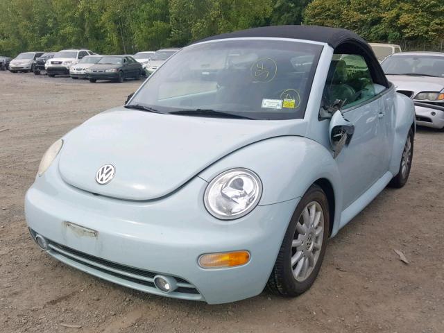3VWCM31Y25M353462 - 2005 VOLKSWAGEN NEW BEETLE ლურჯი ფოტო 2