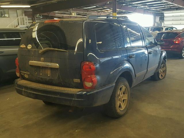 1D4HB48D55F576010 - 2005 DODGE DURANGO SL BLUE photo 4