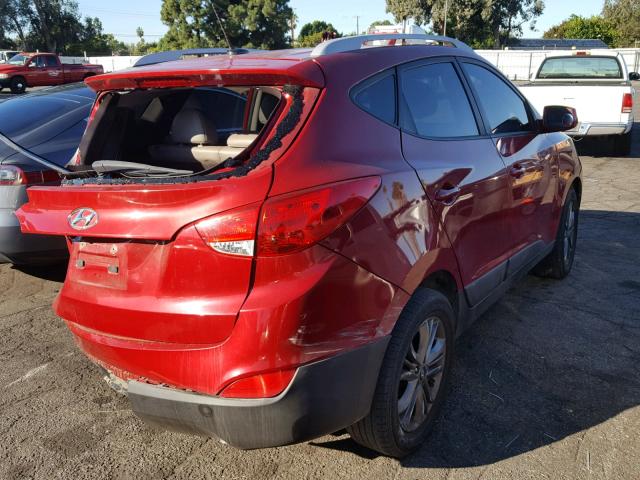 KM8JU3AG5FU100663 - 2015 HYUNDAI TUCSON LIM RED photo 4