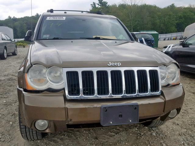 1J8HR58N88C232712 - 2008 JEEP GRAND CHER GOLD photo 9