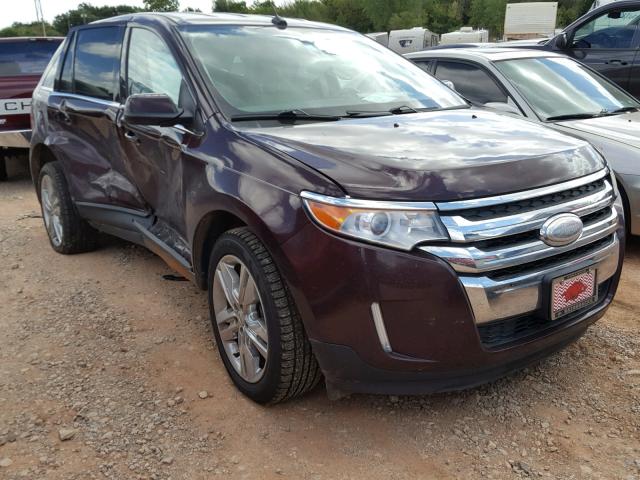 2FMDK3KC3BBB35572 - 2011 FORD EDGE LIMIT BURGUNDY photo 1