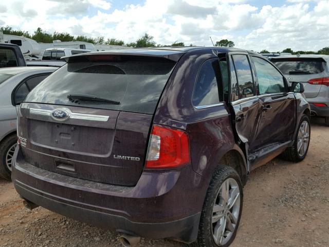 2FMDK3KC3BBB35572 - 2011 FORD EDGE LIMIT BURGUNDY photo 4