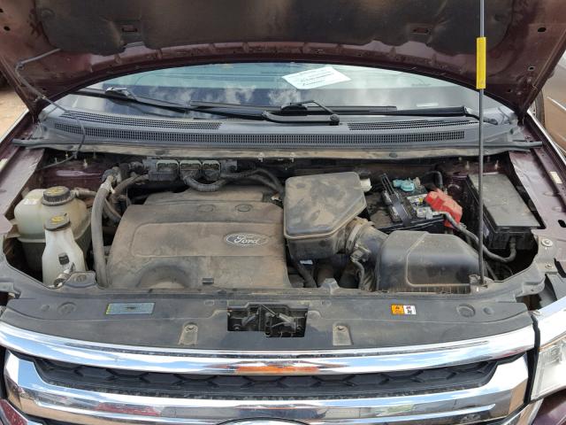 2FMDK3KC3BBB35572 - 2011 FORD EDGE LIMIT BURGUNDY photo 7