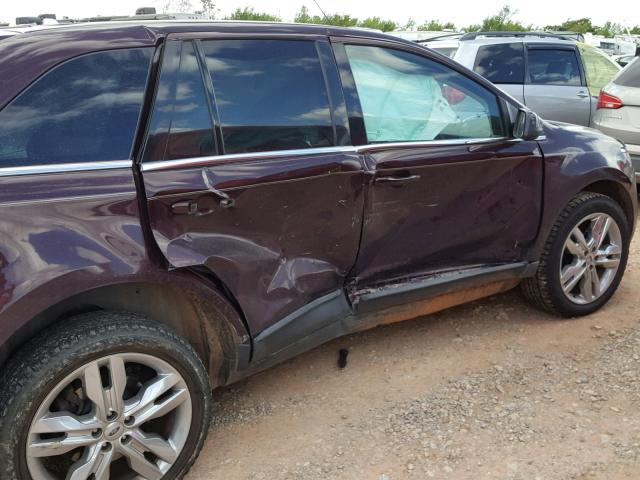 2FMDK3KC3BBB35572 - 2011 FORD EDGE LIMIT BURGUNDY photo 9