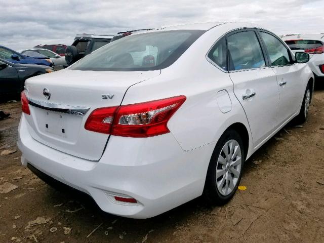 3N1AB7APXHL683765 - 2017 NISSAN SENTRA S WHITE photo 4