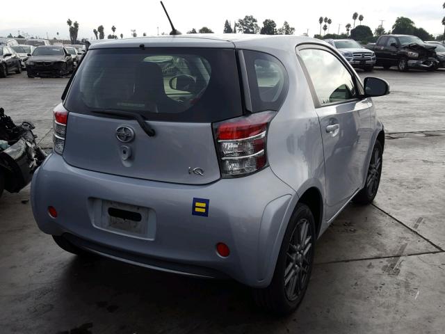 JTNJJXB06EJ026588 - 2014 TOYOTA SCION IQ GRAY photo 4