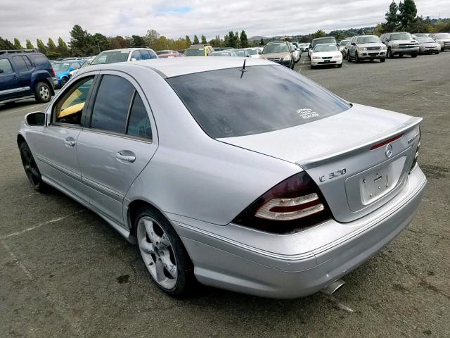 WDBRF40J25F690469 - 2005 MERCEDES-BENZ C 230K SPO SILVER photo 3