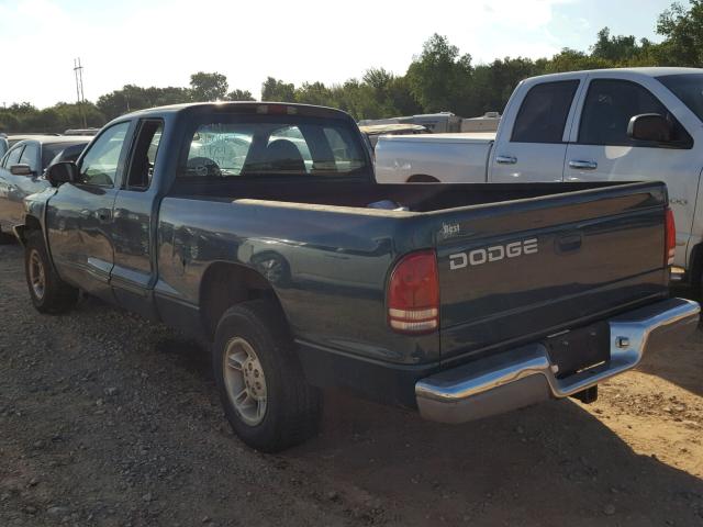 1B7GL22Y4XS237027 - 1999 DODGE DAKOTA GREEN photo 3