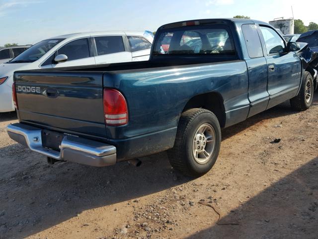 1B7GL22Y4XS237027 - 1999 DODGE DAKOTA GREEN photo 4