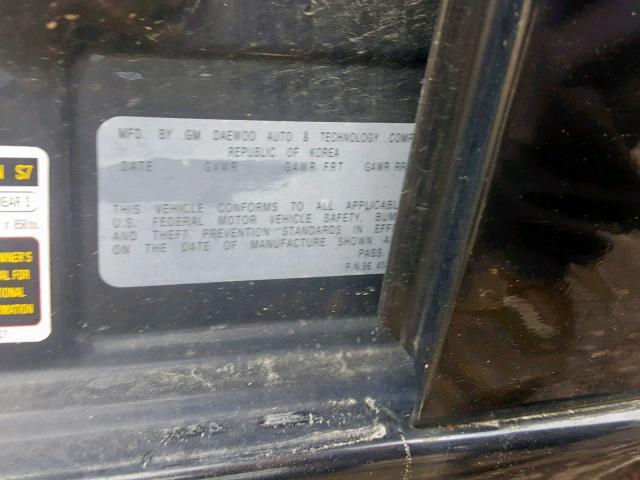 KL1TD52645B402865 - 2005 CHEVROLET AVEO BASE Qara foto 10