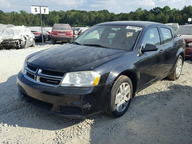 1B3BD4FB1BN564440 - 2011 DODGE AVENGER EX BLACK photo 2