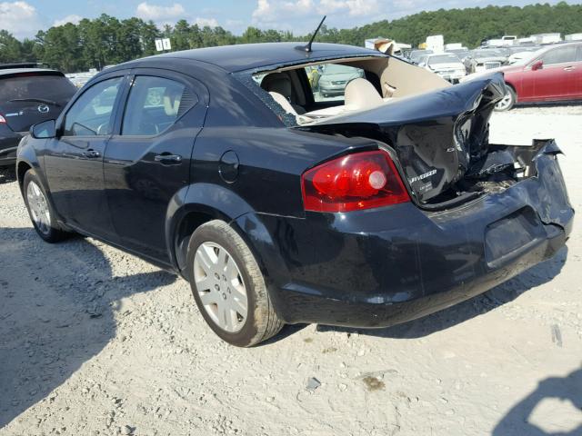 1B3BD4FB1BN564440 - 2011 DODGE AVENGER EX BLACK photo 3