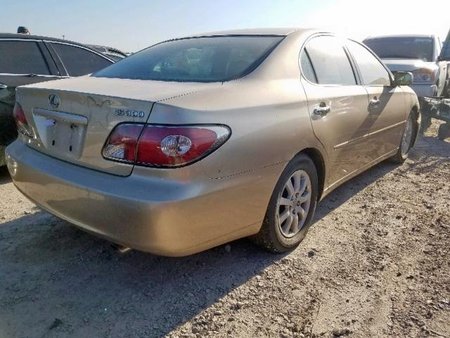 JTHBF30G930105015 - 2003 LEXUS ES 300 GOLD photo 4