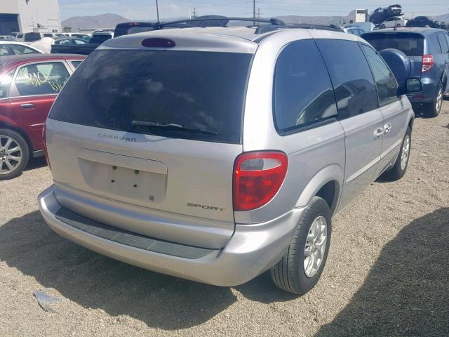 1B4GP45311B208461 - 2001 DODGE CARAVAN SP SILVER photo 4