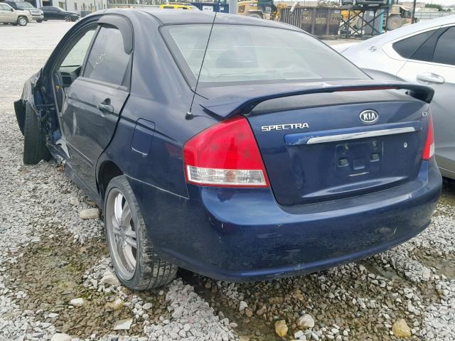 KNAFE121575470266 - 2007 KIA SPECTRA EX BLUE photo 3