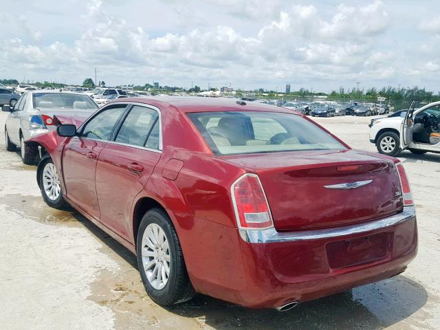 2C3CCAAG1EH200219 - 2014 CHRYSLER 300 RED photo 3