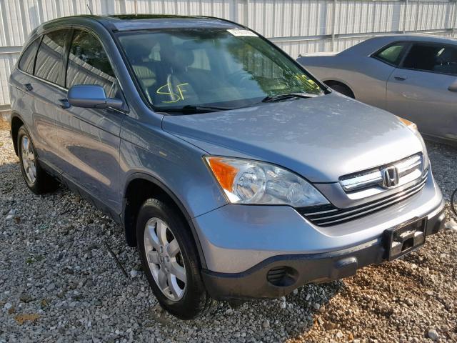 JHLRE48777C003166 - 2007 HONDA CR-V EXL BLUE photo 1