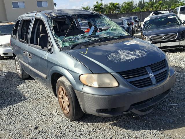 1D4GP25R47B111178 - 2007 DODGE CARAVAN SE GREEN photo 1