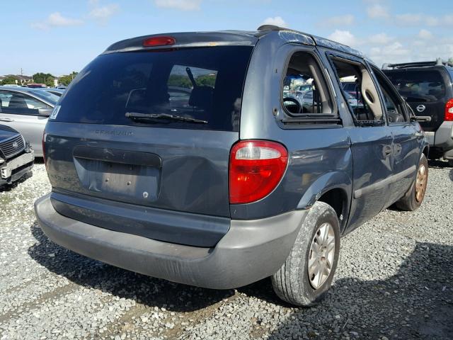 1D4GP25R47B111178 - 2007 DODGE CARAVAN SE GREEN photo 4