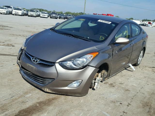 5NPDH4AE1DH419737 - 2013 HYUNDAI ELANTRA GL SILVER photo 2