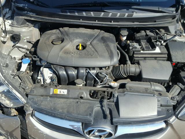 5NPDH4AE1DH419737 - 2013 HYUNDAI ELANTRA GL SILVER photo 7