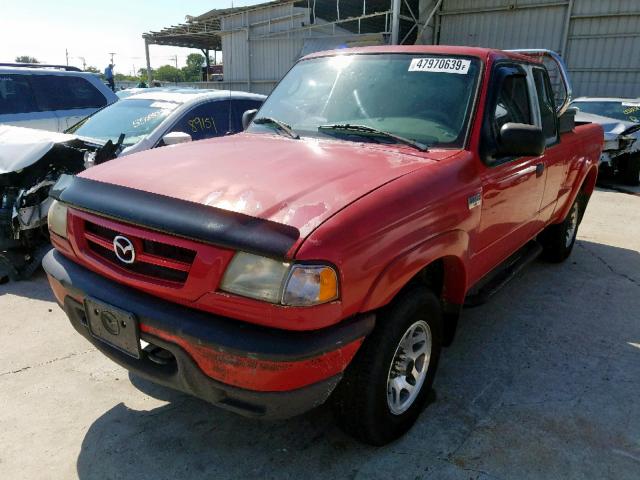 4F4YR16U61TM07756 - 2001 MAZDA B3000 CAB RED photo 2