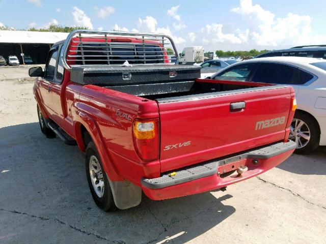 4F4YR16U61TM07756 - 2001 MAZDA B3000 CAB RED photo 3