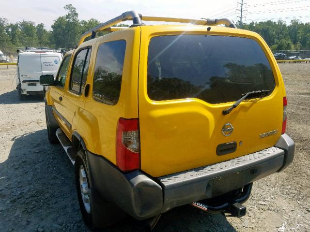 5N1ED28Y82C573743 - 2002 NISSAN XTERRA XE YELLOW photo 3