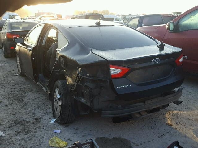 3FA6P0G77DR141751 - 2013 FORD FUSION S BLACK photo 3