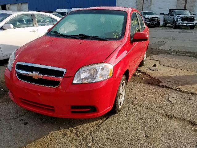 KL1TD5DE7AB113395 - 2010 CHEVROLET AVEO LS RED photo 2