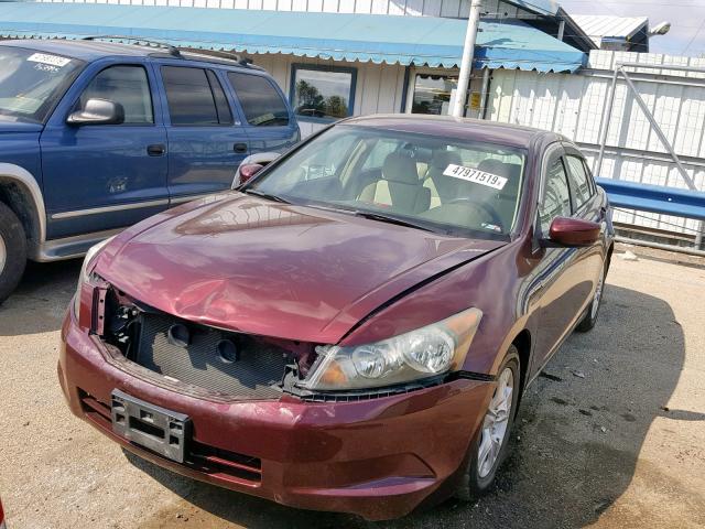 1HGCP26489A031116 - 2009 HONDA ACCORD LXP MAROON photo 2