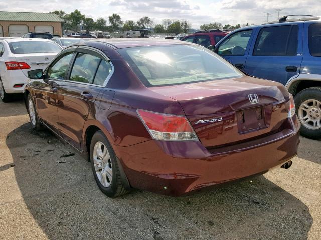 1HGCP26489A031116 - 2009 HONDA ACCORD LXP MAROON photo 3