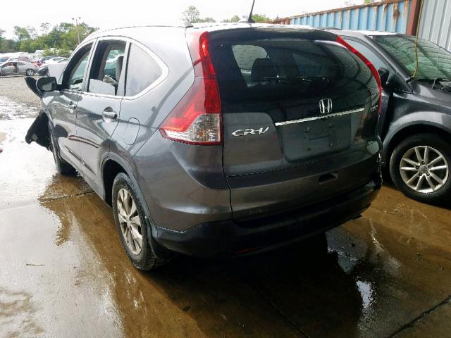 2HKRM4H73DH612660 - 2013 HONDA CR-V EXL GRAY photo 3