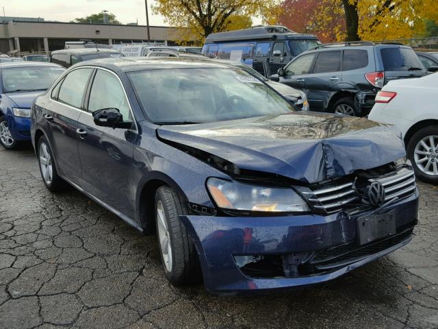 1VWBP7A37DC113807 - 2013 VOLKSWAGEN PASSAT SE BLUE photo 1