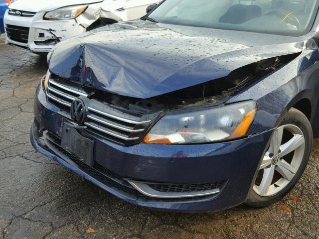 1VWBP7A37DC113807 - 2013 VOLKSWAGEN PASSAT SE BLUE photo 9