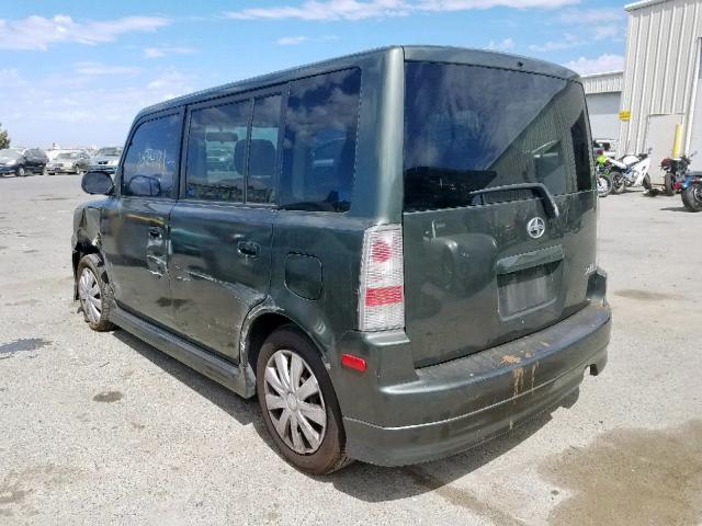 JTLKT324054027768 - 2005 TOYOTA SCION XB GREEN photo 3