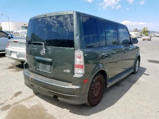 JTLKT324054027768 - 2005 TOYOTA SCION XB GREEN photo 4