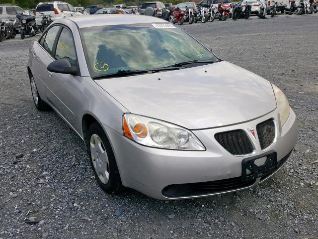 1G2ZF55B064254844 - 2006 PONTIAC G6 SE SILVER photo 1