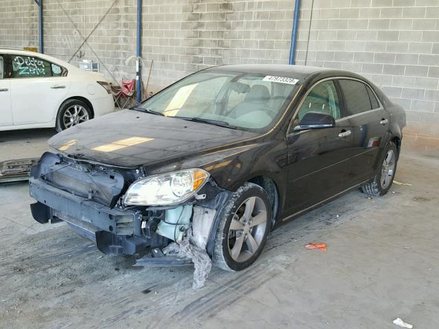 1G1ZC5E09CF160652 - 2012 CHEVROLET MALIBU 1LT BLACK photo 2
