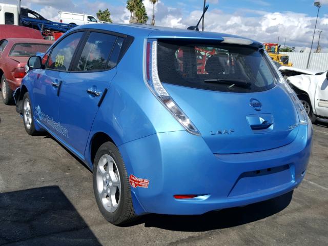 1N4AZ0CP0DC406132 - 2013 NISSAN LEAF S BLUE photo 3