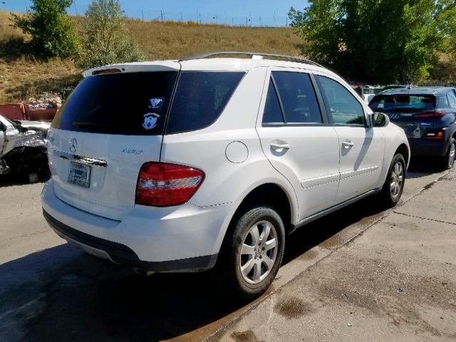 4JGBB22E27A180346 - 2007 MERCEDES-BENZ ML 320 CDI WHITE photo 4