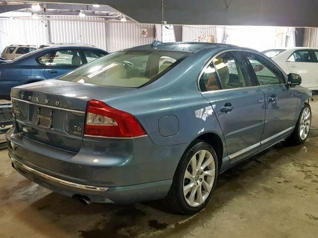 YV1902AH3E1179136 - 2014 VOLVO S80 T6 BLUE photo 4