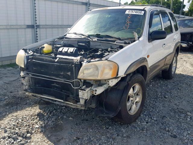 4F2CU091X1KM60818 - 2001 MAZDA TRIBUTE LX WHITE photo 2