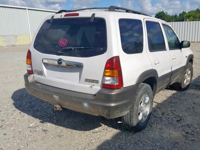 4F2CU091X1KM60818 - 2001 MAZDA TRIBUTE LX WHITE photo 4