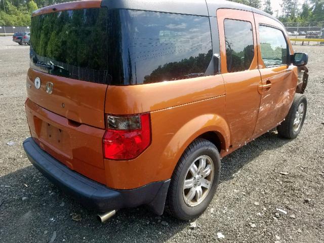 5J6YH28728L002376 - 2008 HONDA ELEMENT EX ORANGE photo 4