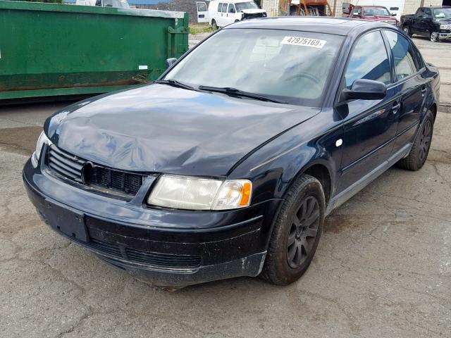 WVWAH63B91P024870 - 2001 VOLKSWAGEN PASSAT GLS BLACK photo 2