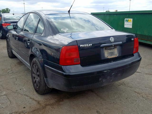 WVWAH63B91P024870 - 2001 VOLKSWAGEN PASSAT GLS BLACK photo 3