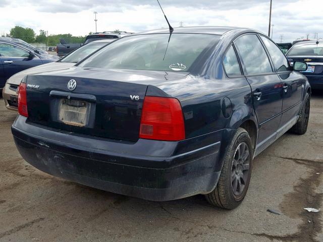 WVWAH63B91P024870 - 2001 VOLKSWAGEN PASSAT GLS BLACK photo 4