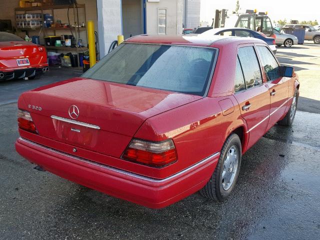 WDBEA32E5RC143100 - 1994 MERCEDES-BENZ E 320 RED photo 4