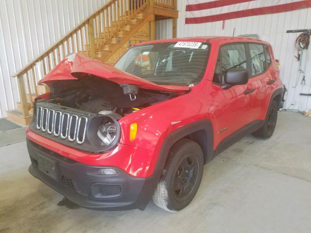 ZACCJAAT6FPB47368 - 2015 JEEP RENEGADE S RED photo 2